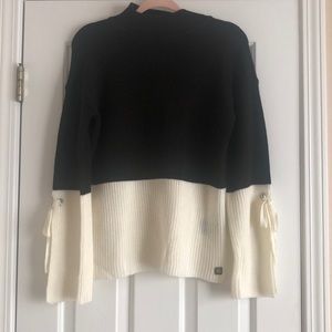 Tommy Hilfiger black and white knit sweater